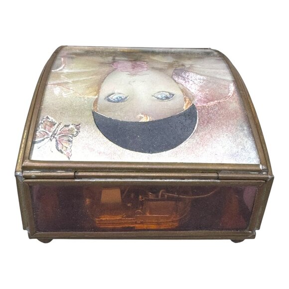 Handcrafted Via Vermont Music Box Through The Eyes Of Love Marilyn Ward Vintage - Picture 11 of 12